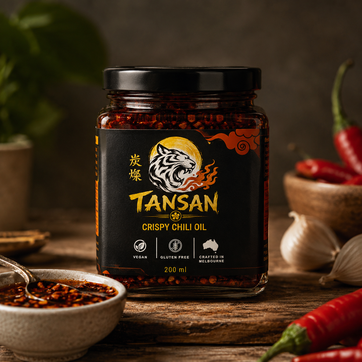 TANSAN Crispy Chili Oil – Premium Crunchy Chili (200g)